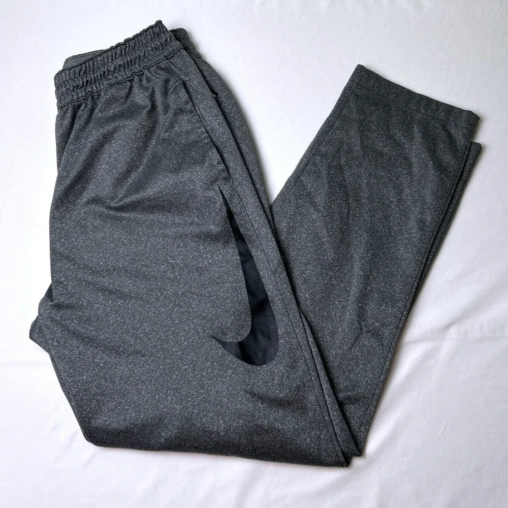 Nike Mens Dri-FIT Tall Fleece Lined Athletic Jogger Pants Size L Gray Sportswear